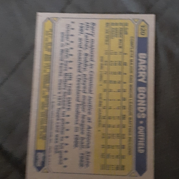 Barry bonds rookie error - Picture 2 of 2